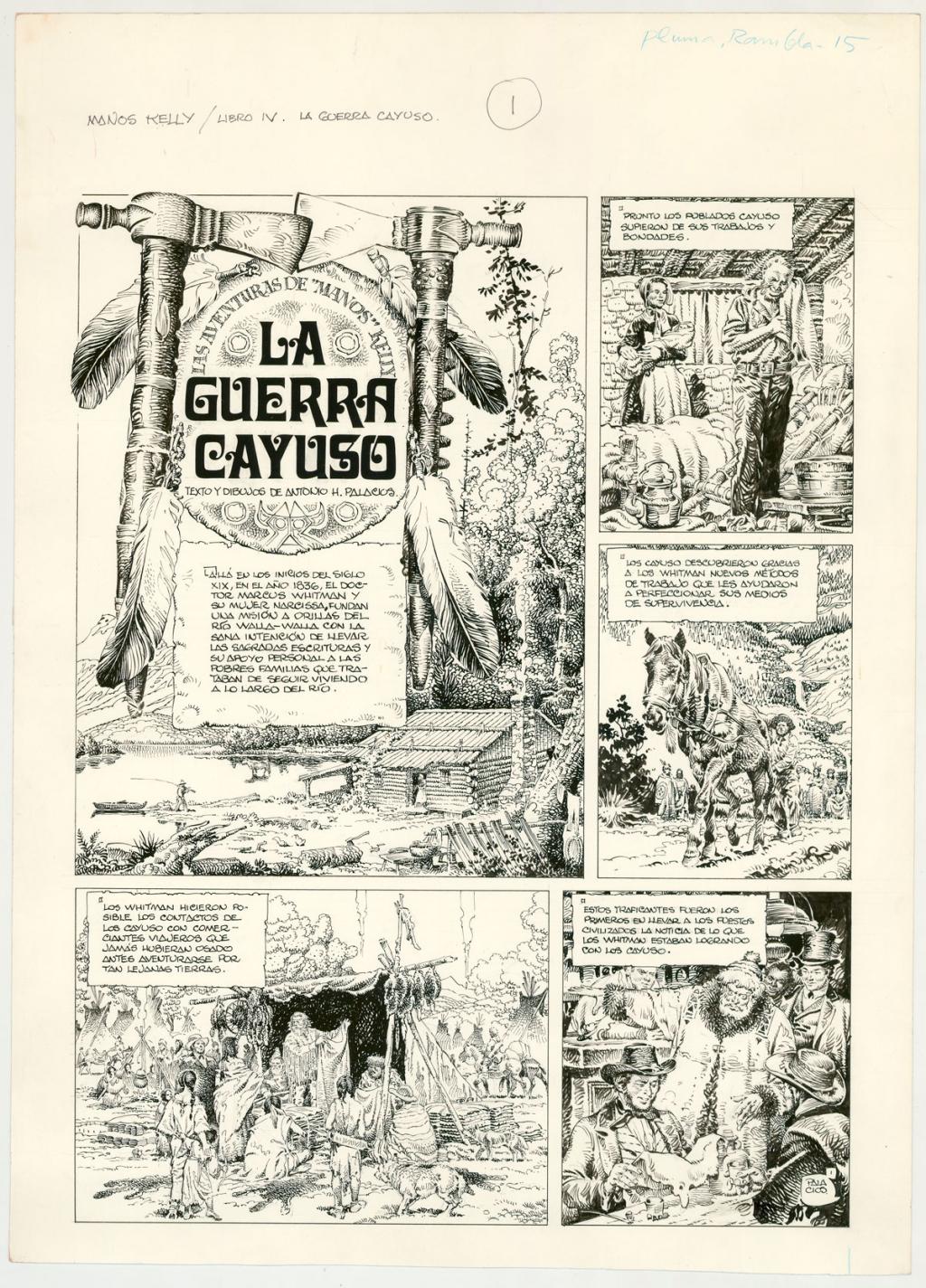 Planche originale n°1 - Antonio Hernandez Palacios - Encre de Chine sur papier - 4496