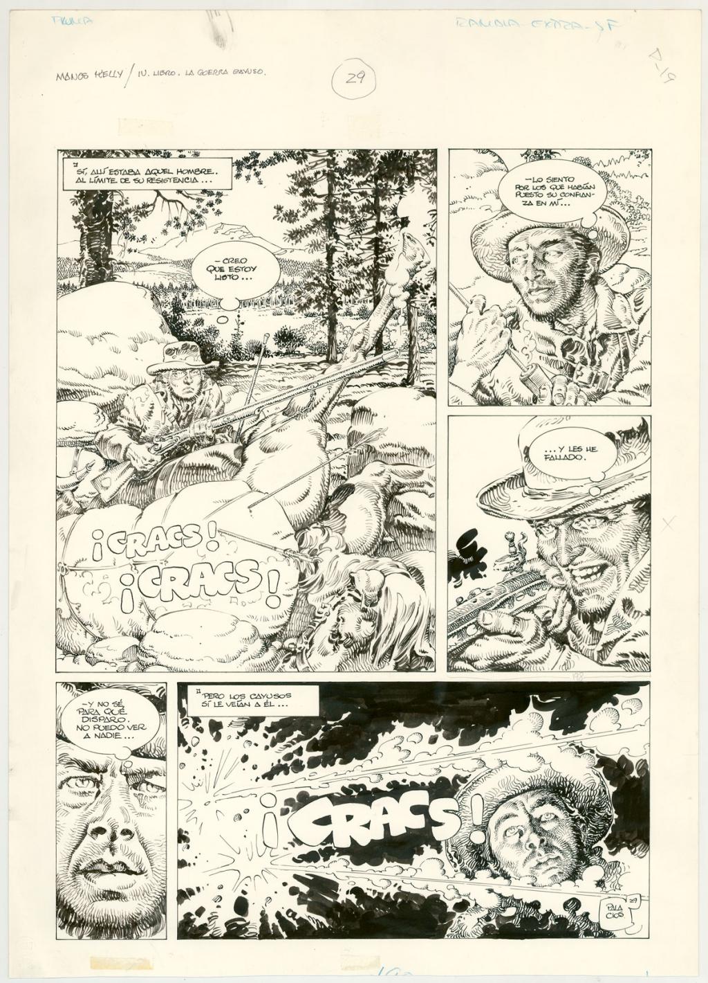 Planche originale n°29 - Antonio Hernandez Palacios - Encre de Chine sur papier - 4495