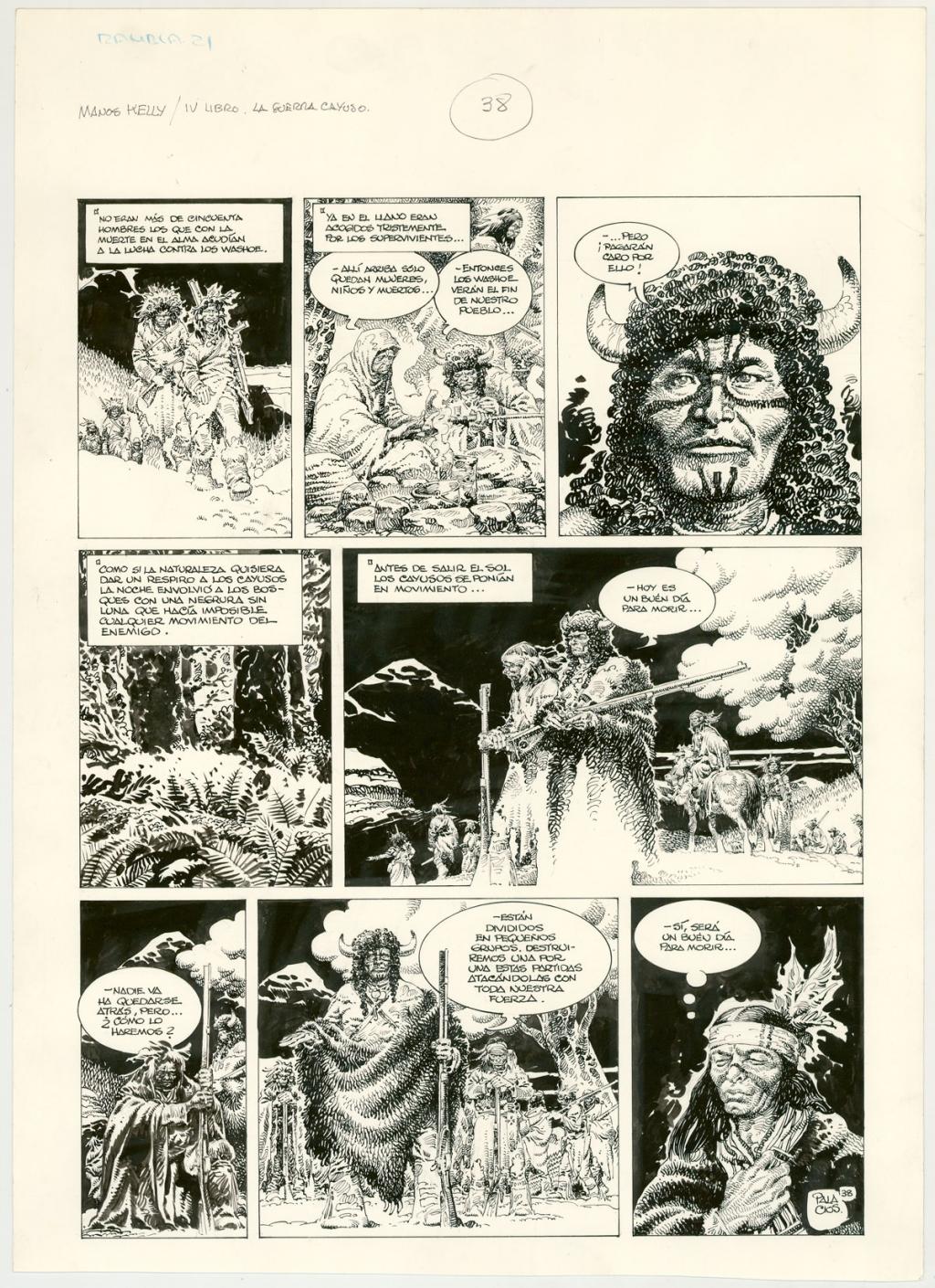 Planche originale n°38 - Antonio Hernandez Palacios - Encre de Chine sur papier - 4494