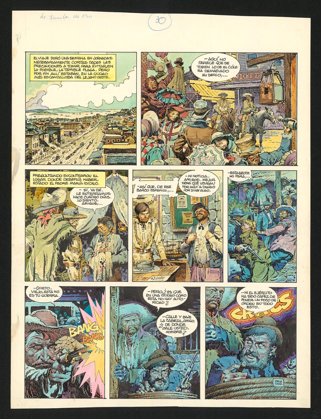 Planche originale n°30 - Antonio Hernandez Palacios - Encre de couleur et encre de Chine sur papier - 5619