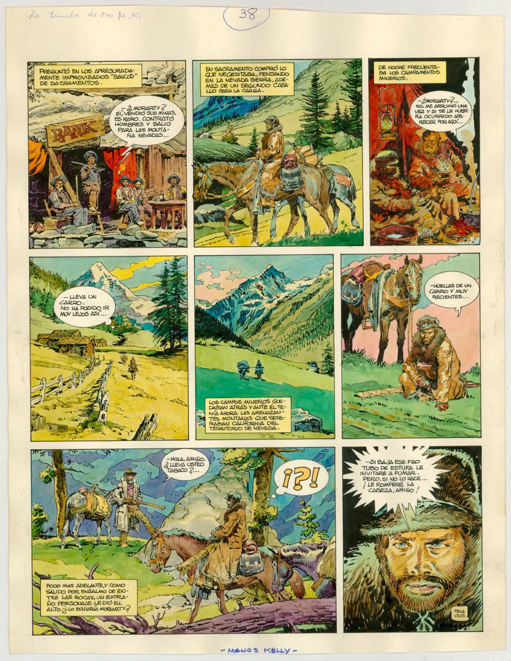 Planche originale n°38 - Antonio Hernandez Palacios - Encre de couleur et encre de Chine sur papier - 4490