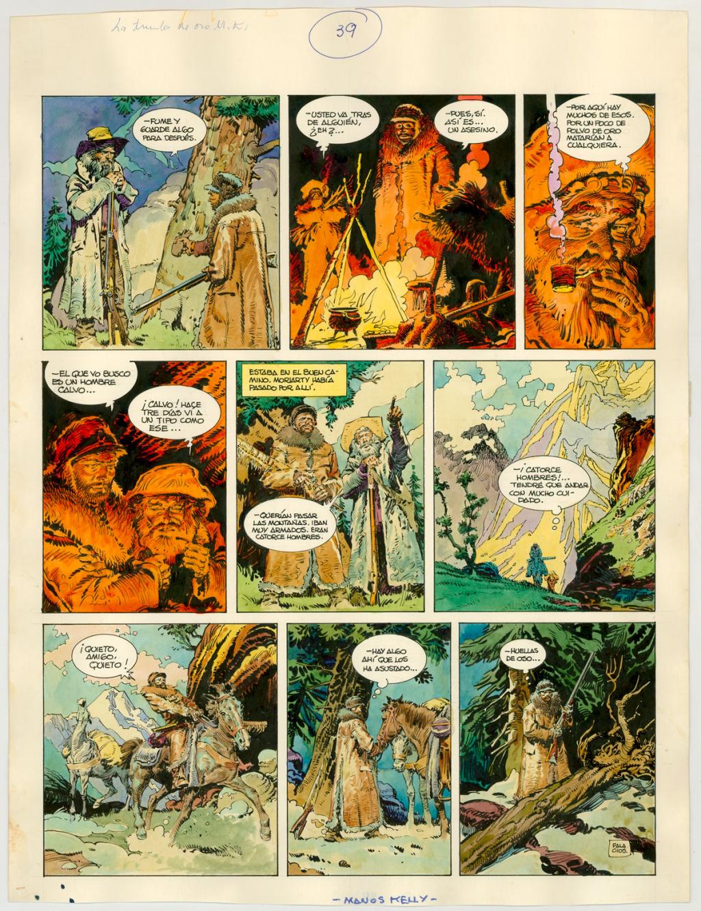 Planche originale n°39 - Antonio Hernandez Palacios - Encre de couleur et encre de Chine sur papier - 4489