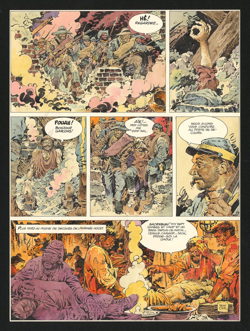 Planche originale n°39 - Antonio Hernandez Palacios - Encre de couleur et encre de Chine sur papier - 4486