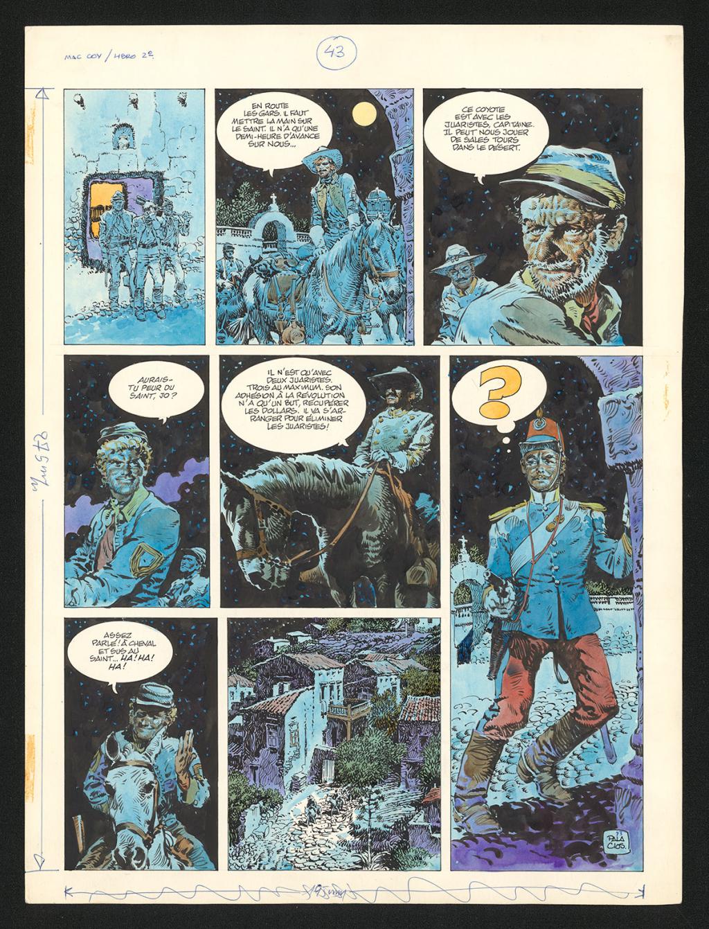 Planche originale n°43 - Antonio Hernandez Palacios - Encre de couleur et encre de Chine sur papier - 5617