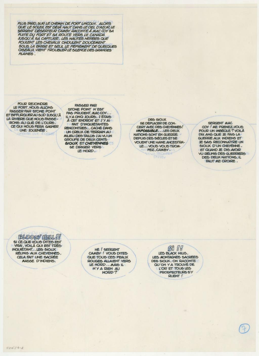 Planche originale n°7 avec son calque de texte - Antonio Hernandez Palacios - Encre de Chine sur papier - 5614