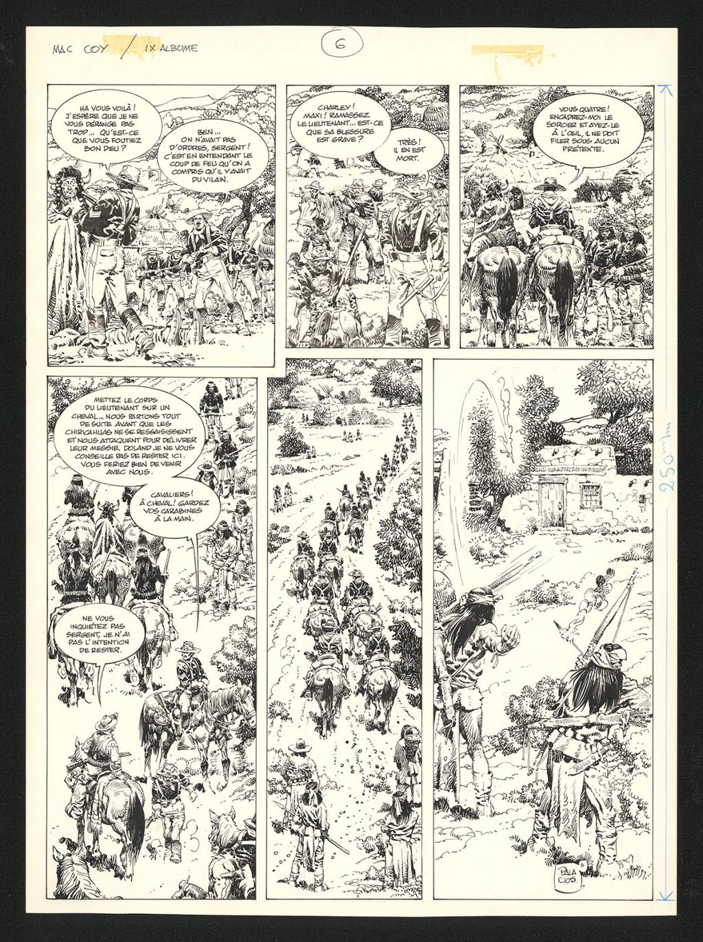 Planche originale n°6, accompagnée de son calque de texte - Antonio Hernandez Palacios - Encre de Chine sur papier - 4480