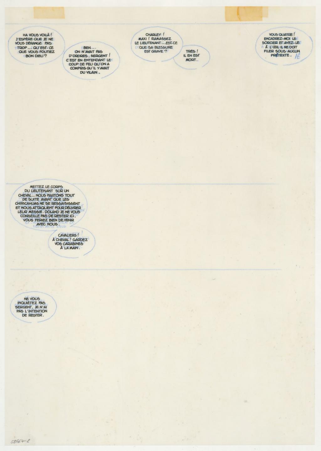 Planche originale n°6, accompagnée de son calque de texte - Antonio Hernandez Palacios - Encre de Chine sur papier - 4480