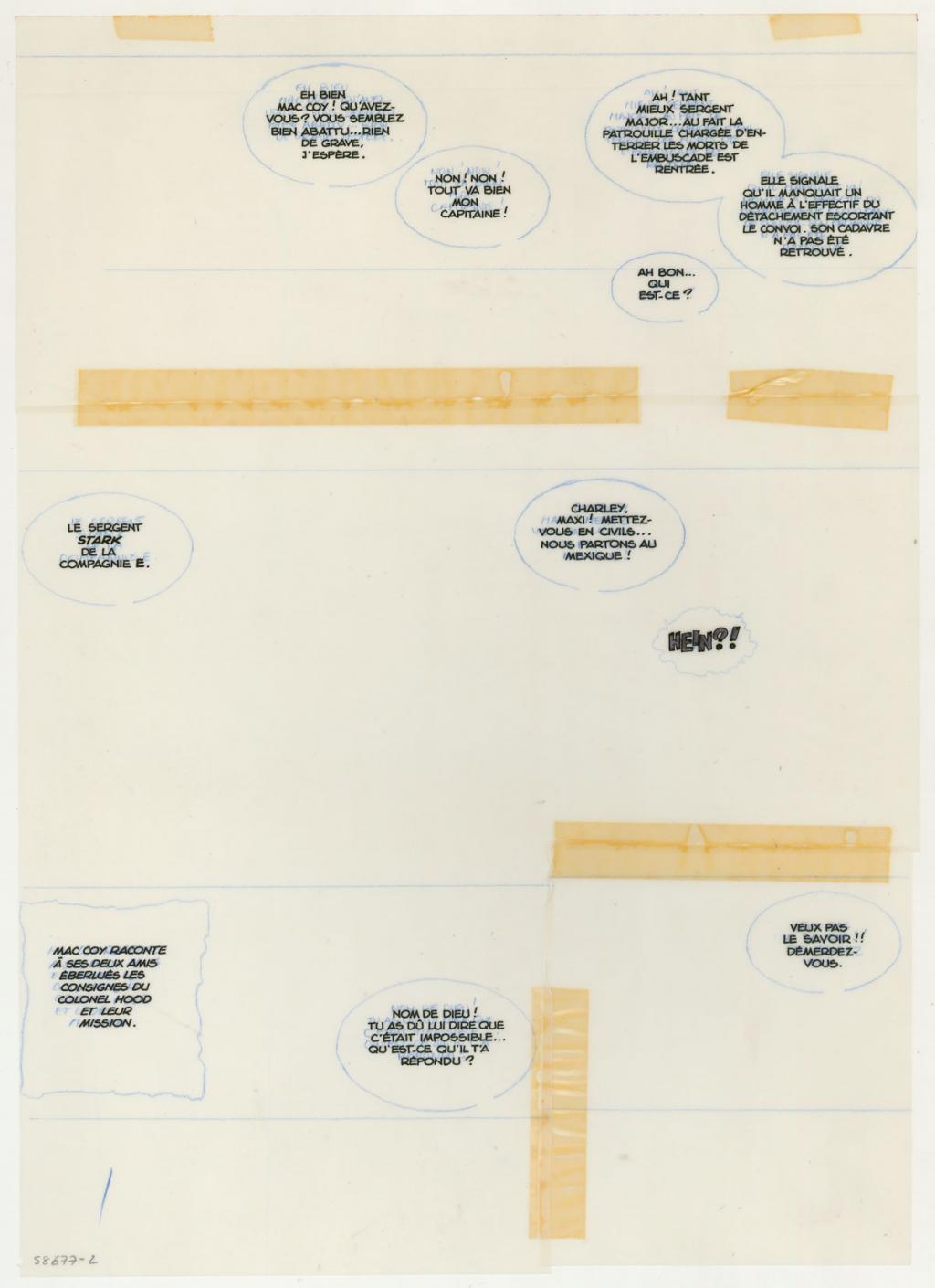 Planche originale n°19 avec son calque de texte - Antonio Hernandez Palacios - Encre de Chine sur papier - 5612