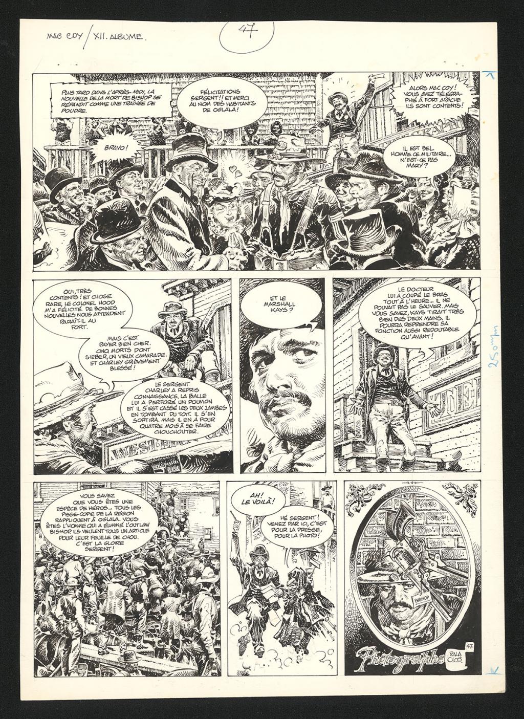 Planche originale n°47 - Antonio Hernandez Palacios - Encre de Chine sur papier - 5610