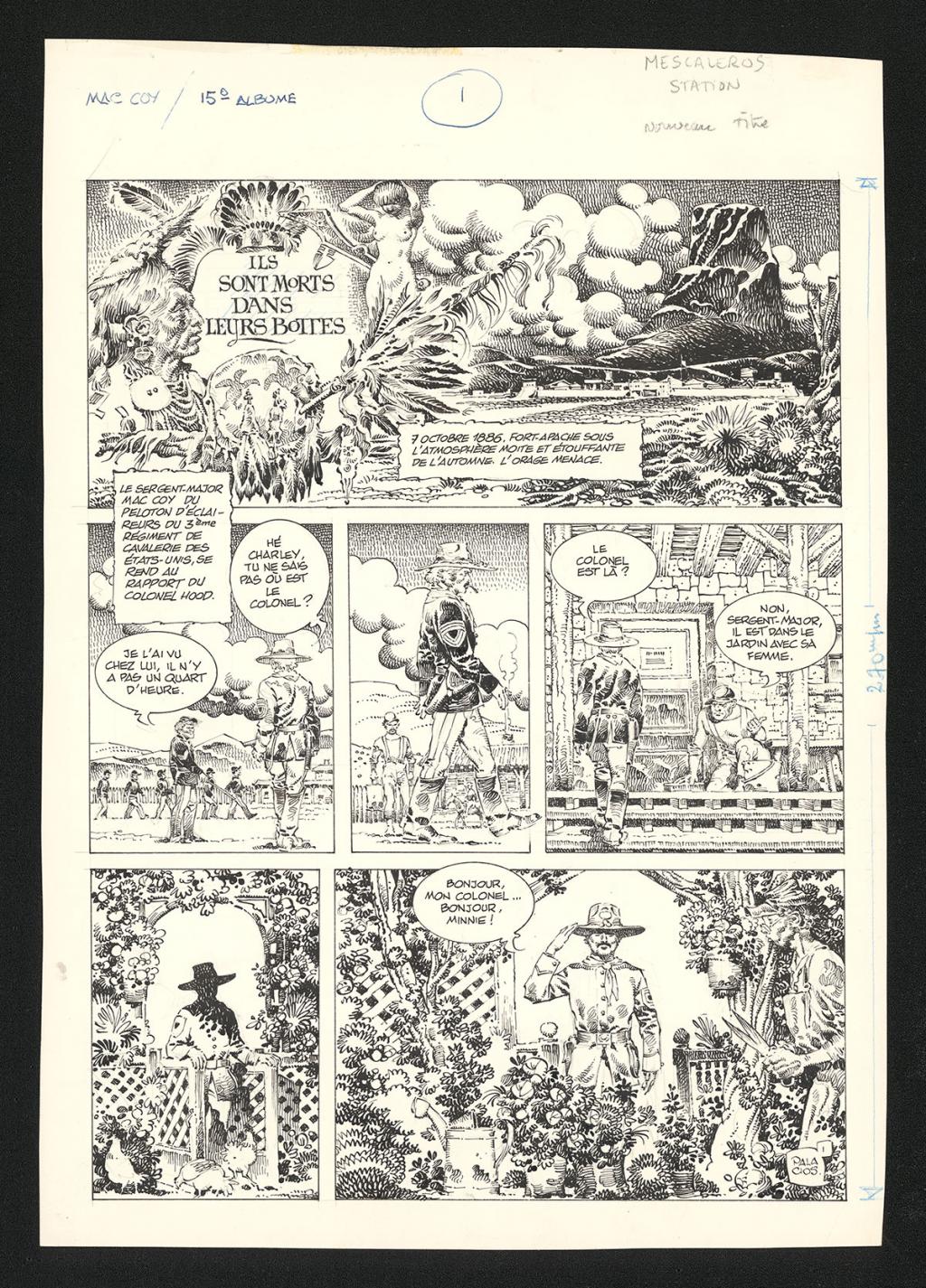 Planche originale n°1 - Antonio Hernandez Palacios - Encre de Chine sur papier - 4477