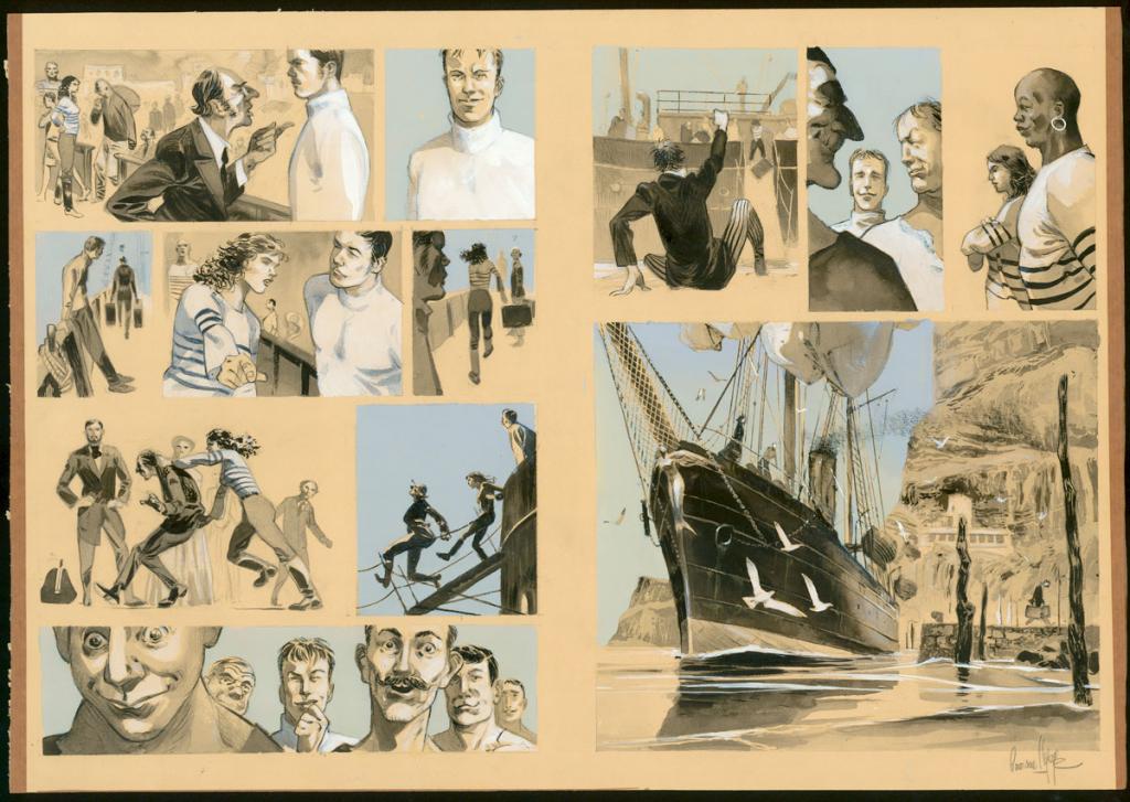 Planche originale - Emmanuel Lepage - Encre de Chine, aquarelle et crayon sur papier - 3424