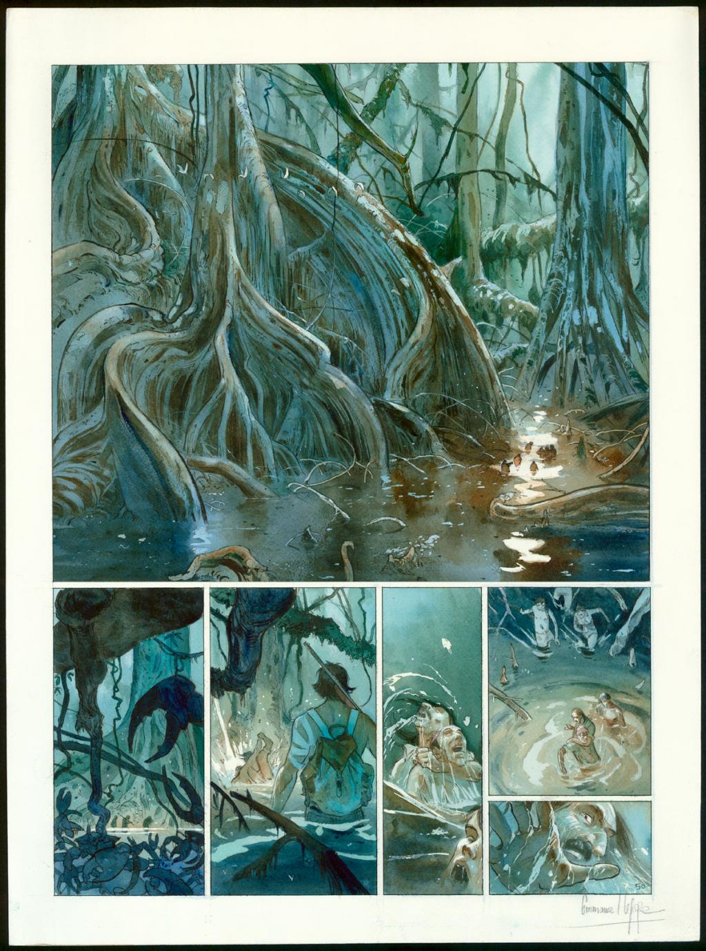 Planche originale n°50 - Emmanuel Lepage - Encre de Chine et encre de couleur sur papier - 4770
