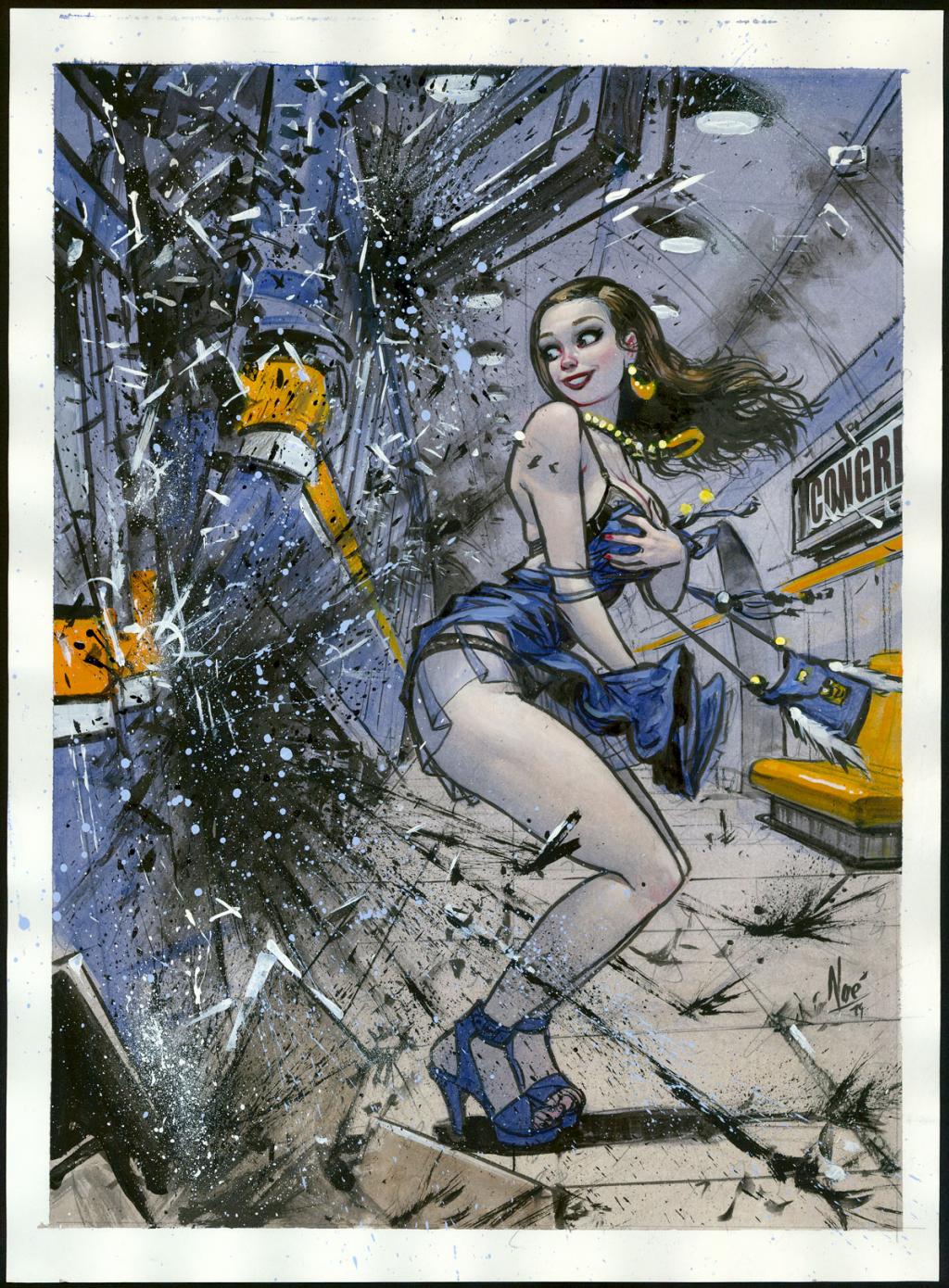 Illustration originale - Ignacio Noé - Acrylique sur papier - 4776