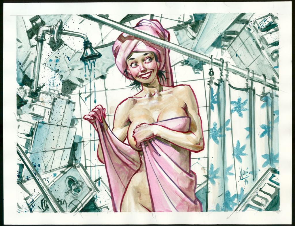 Illustration originale - Ignacio Noé - Acrylique sur papier - 3455