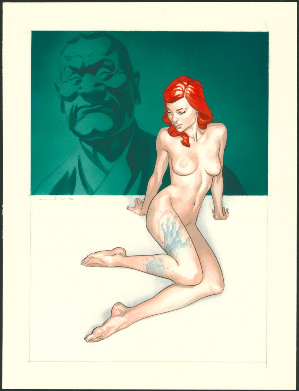 Marcial Toledano - Encre de Chine et encre de couleur sur papier - 3671