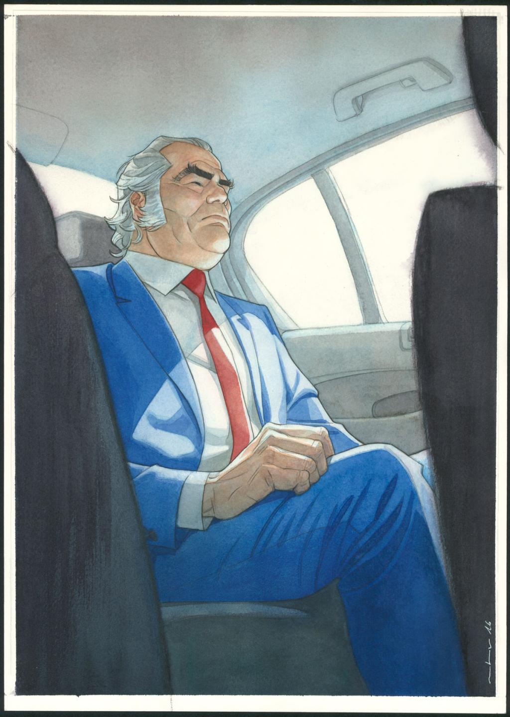 Illustration originale - Marcial Toledano - Encre de Chine et encre de couleur sur papier - 3672