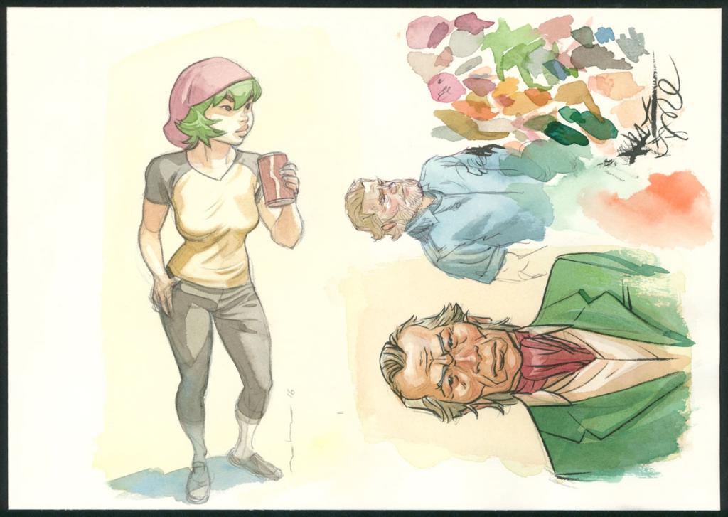 Illustration originale - Marcial Toledano - Encre de Chine et encre de couleur sur papier - 3676