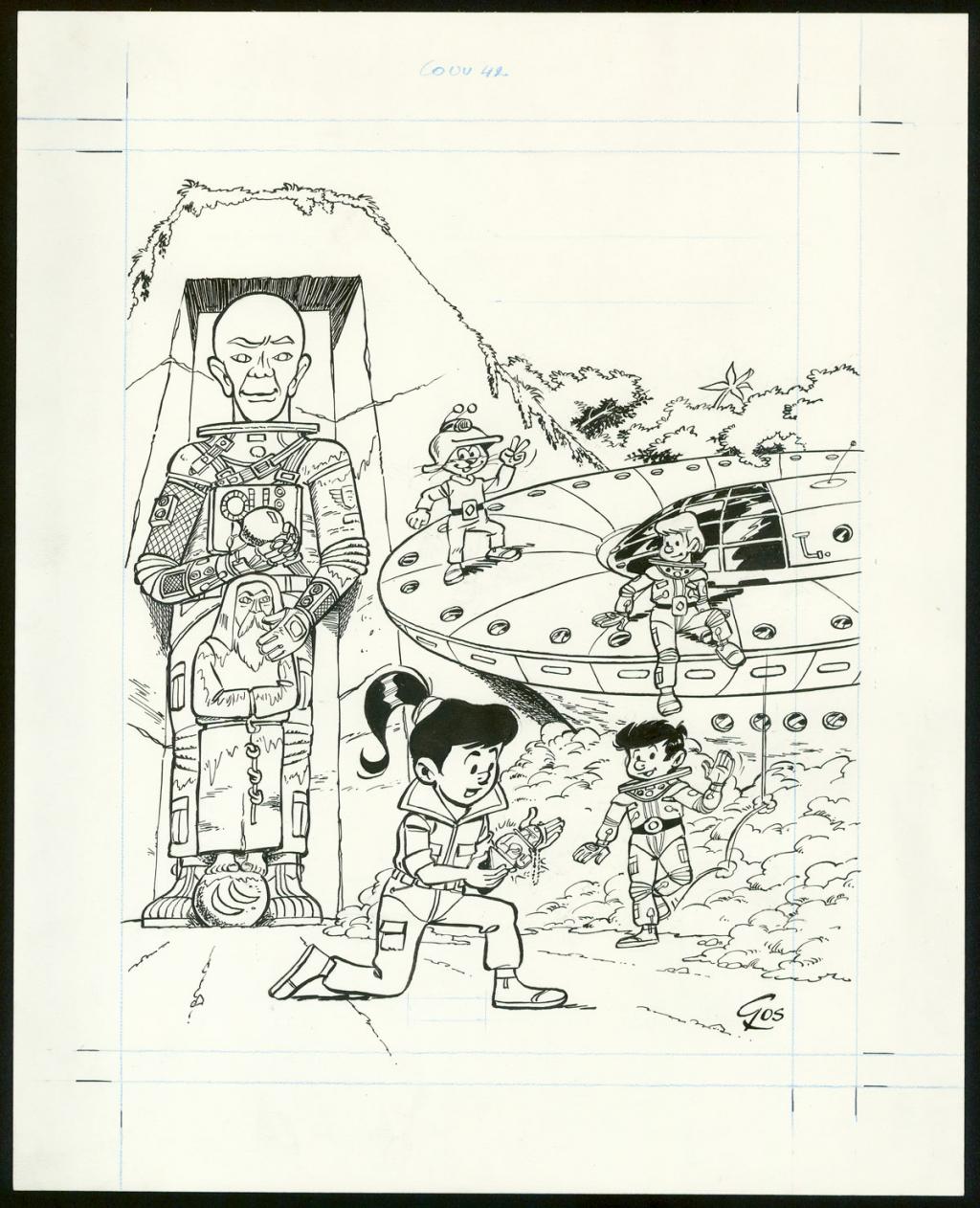 Couverture originale - Roland Gos - Encre de Chine sur papier - 5050