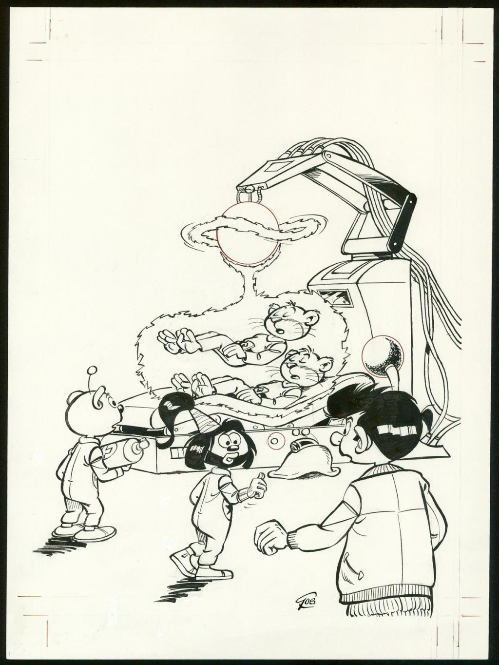 Illustration originale - Roland Gos - Encre de Chine sur papier - 5060