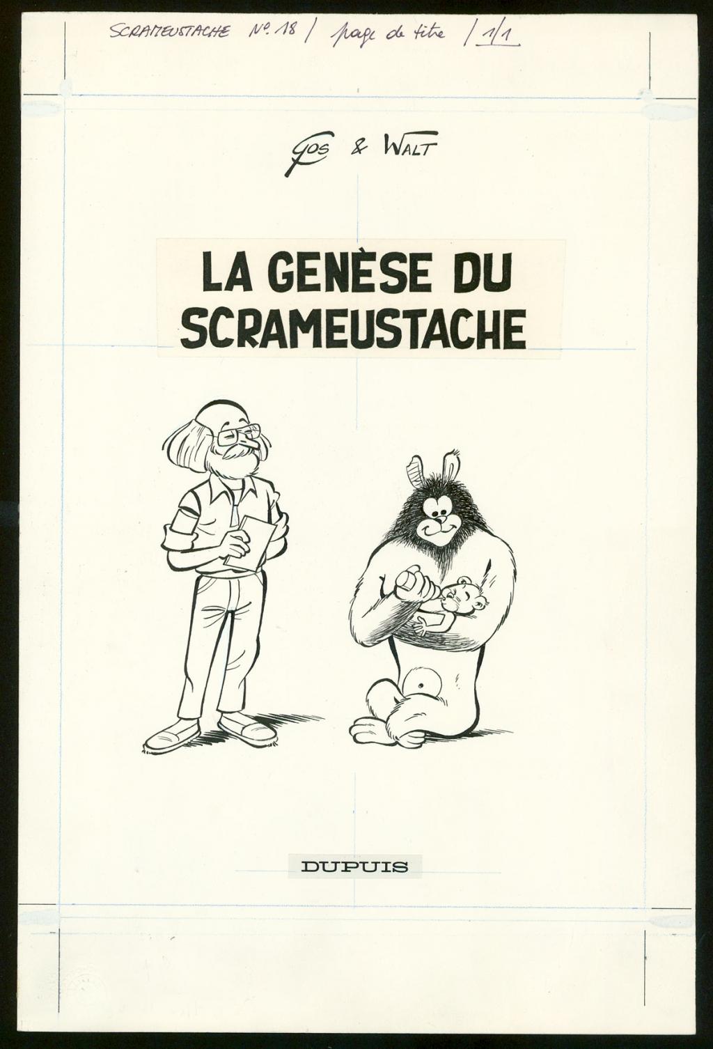 Illustration originale, page de titre. Signée "Gos et Walt - Gos / Walt - Encre de Chine sur papier - 4510