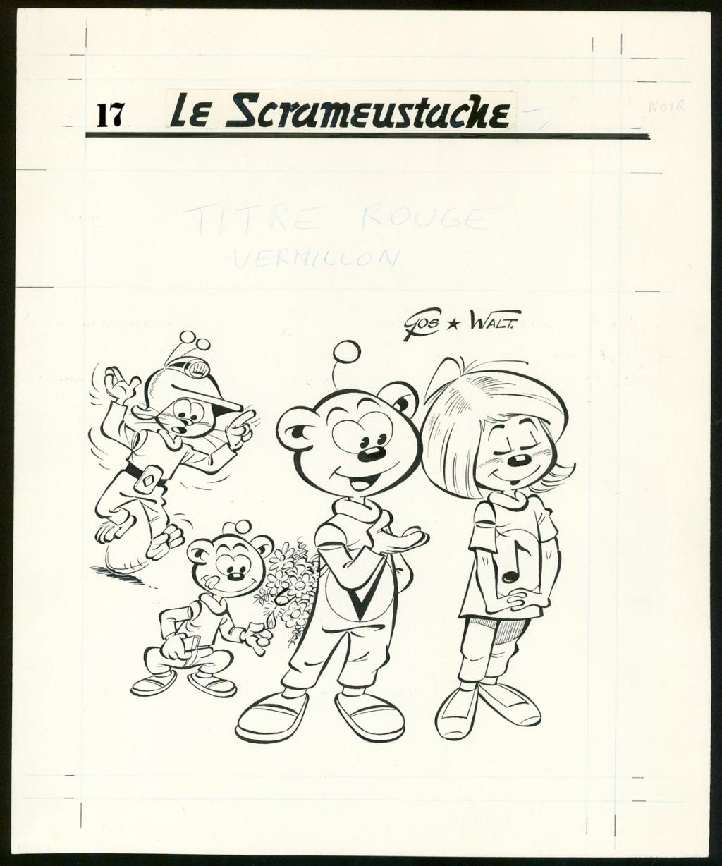 Illustration originale. Signée "Gos et Walt - Gos / Walt - Encre de Chine sur papier - 4511