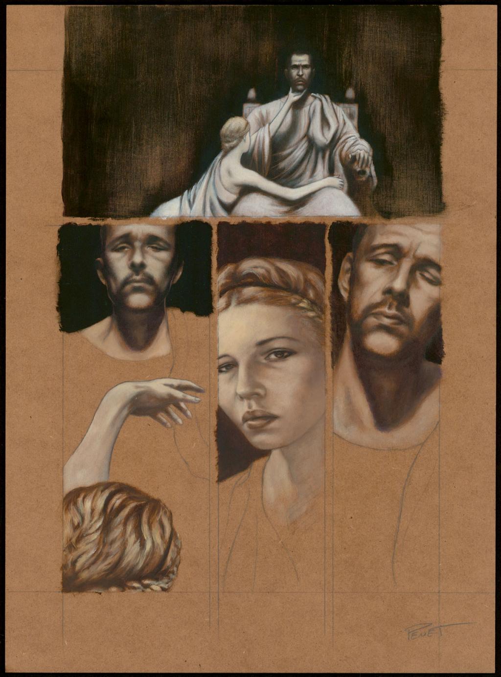 Planche originale n°51 - Régis Penet - Huile et crayon sur bois - 3574