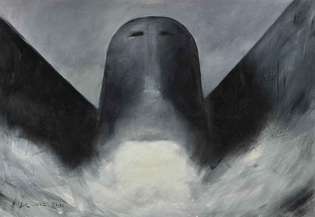 Le Transperceneige, peinture - Jean-Marc Rochette - Huile sur toile - 5166