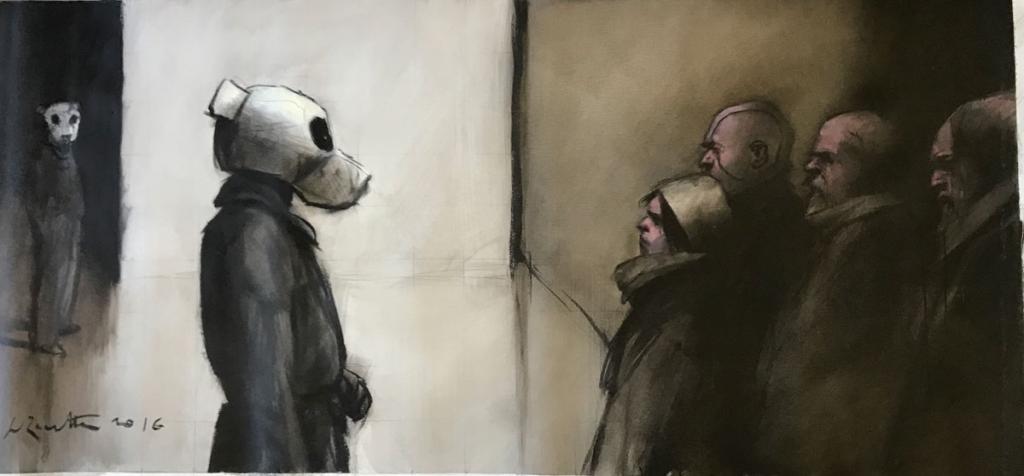 Peinture réalisée d'après l'album - Jean-Marc Rochette - Huile sur toile - 4465