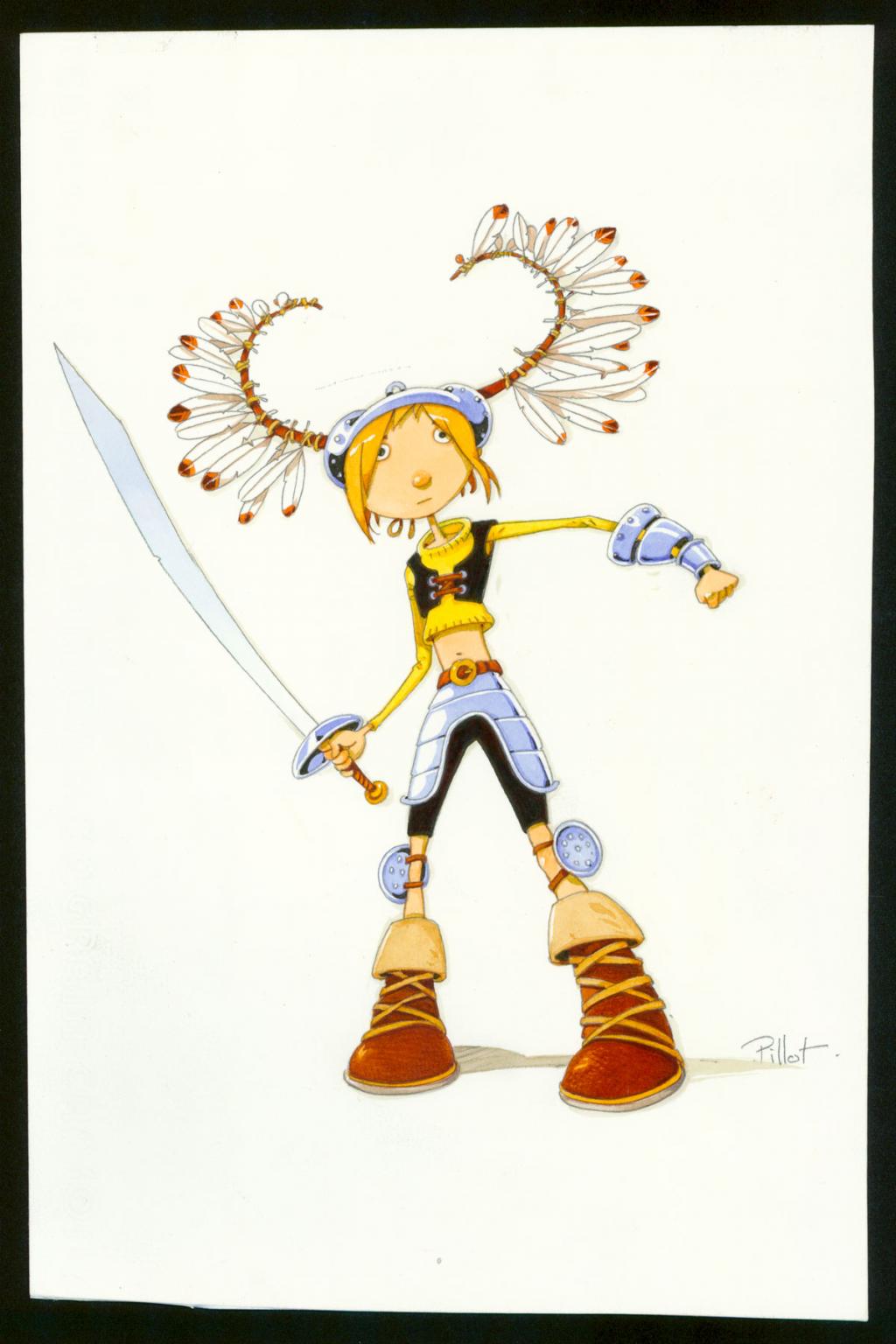 Illustration originale pour un jeu coréen - Frédéric Pillot - Aquarelle et crayon sur papier - 4824