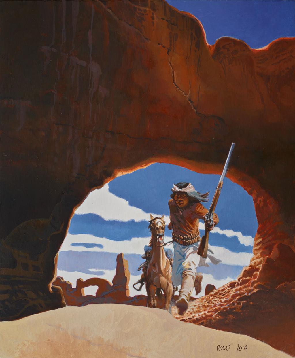 Peinture originale - Christian Rossi - Huile sur bois - 3520