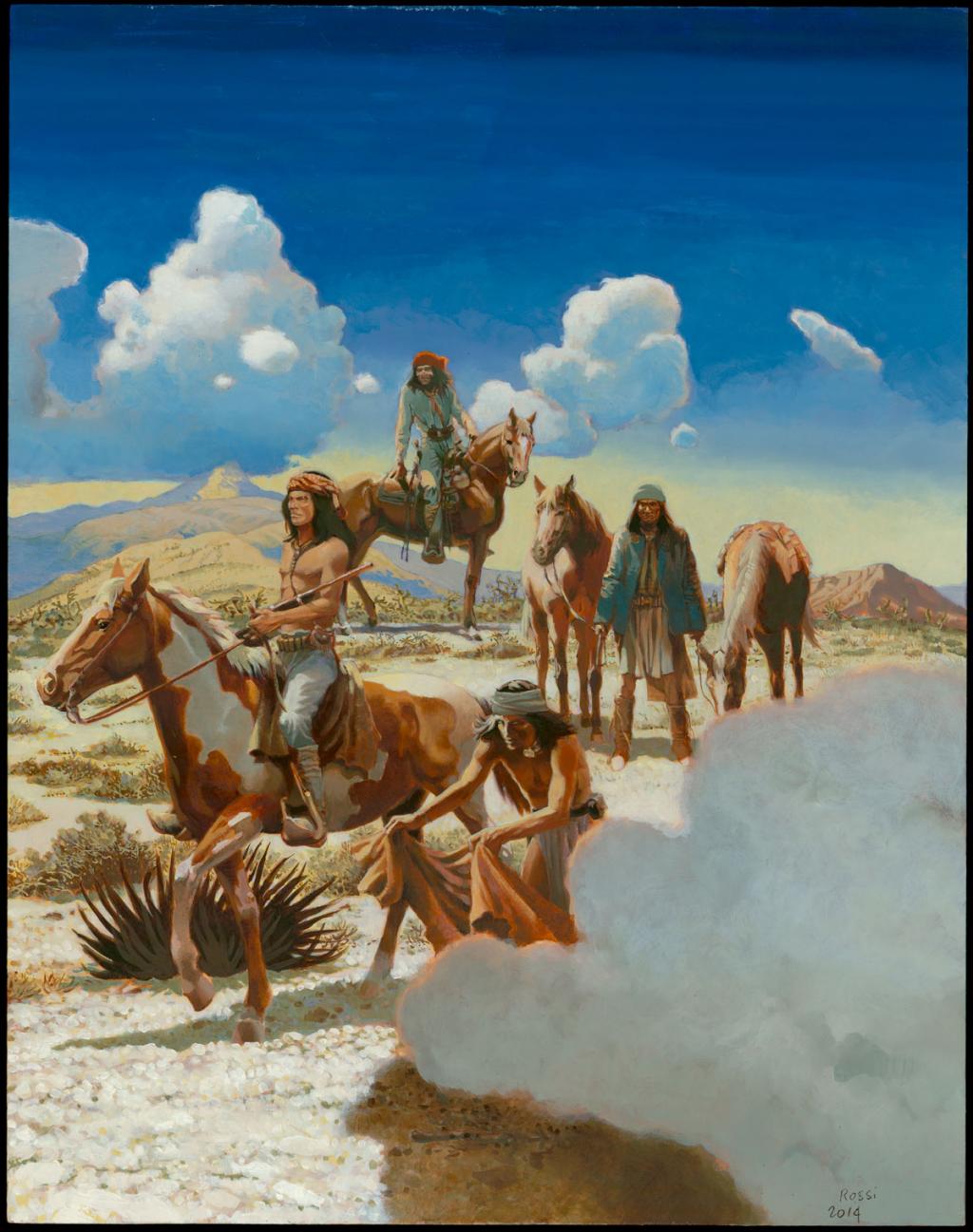 Peinture originale - Christian Rossi - Huile sur bois - 3519