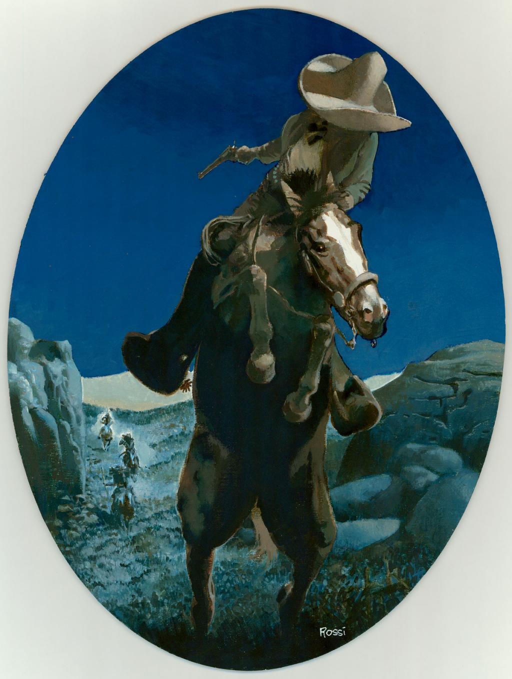 Peinture originale - Christian Rossi - Huile sur bois - 3516