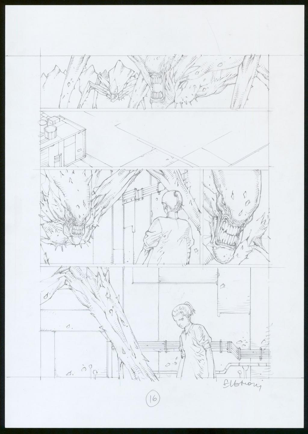 Planche originale - Yacine Elghorri - Mine de plomb sur papier - 3489