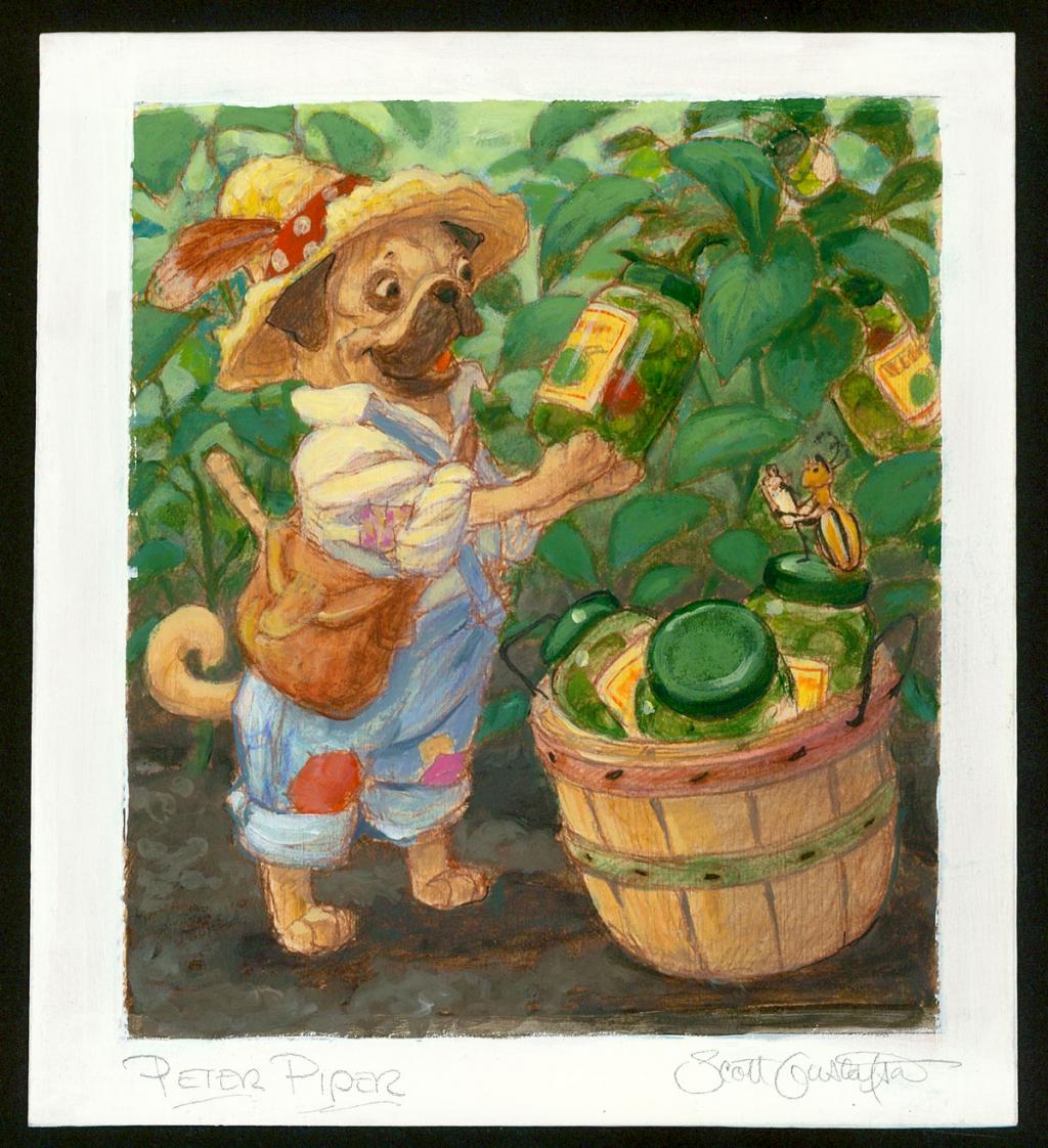 Illustration originale - Peter Piper - Scott Gustafson - Technique mixte - 3879