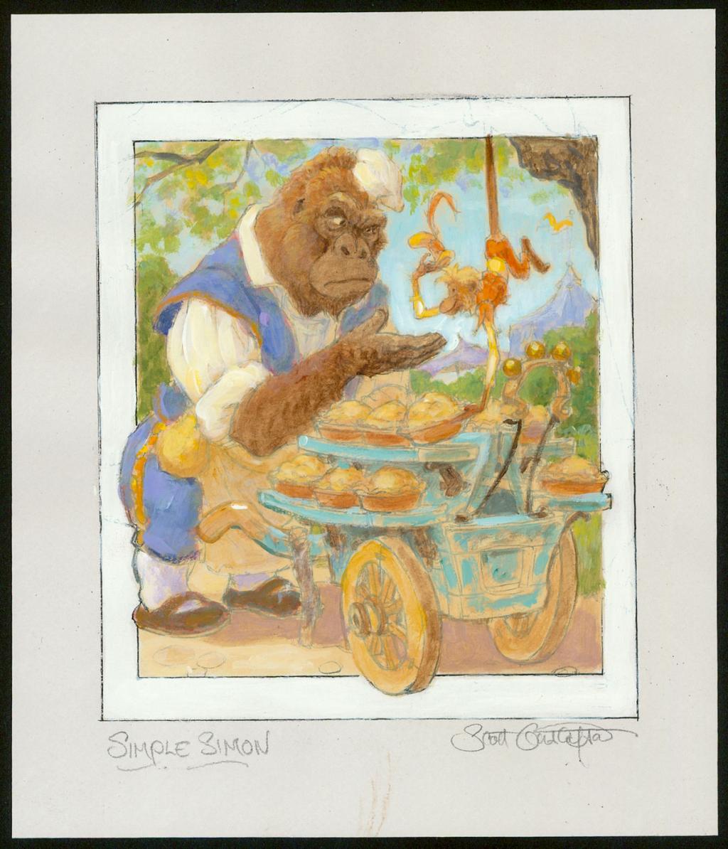 Illustration originale - Simple Simon - Scott Gustafson - Technique mixte - 3877