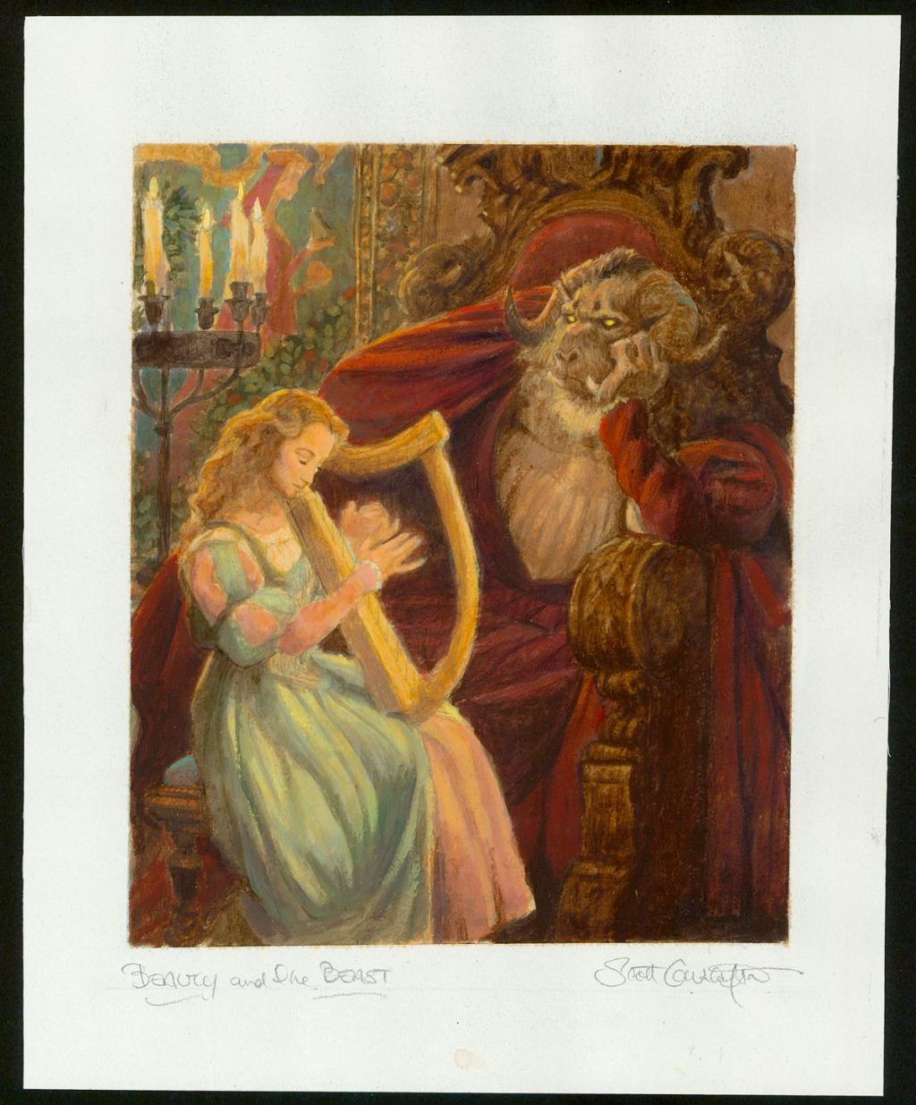 Illustration originale - Beauty and the Beast - Scott Gustafson - Technique mixte - 3874