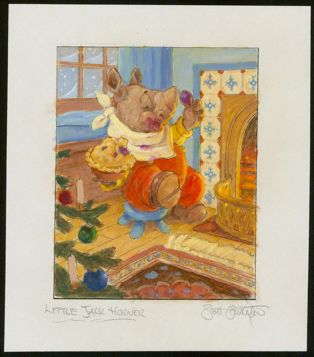 Illustration originale - Little Jack Horner - Scott Gustafson - Technique mixte - 3873
