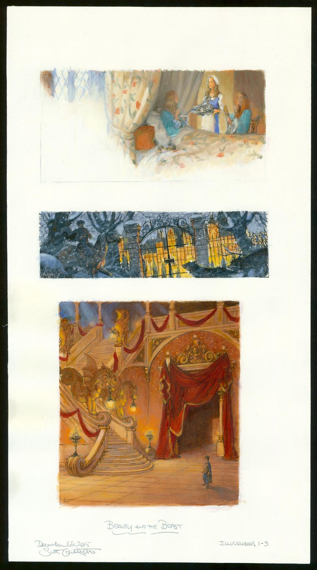 Illustration originale - Beauty and the Beast - Color Studies - Scott Gustafson - Technique mixte - 3870