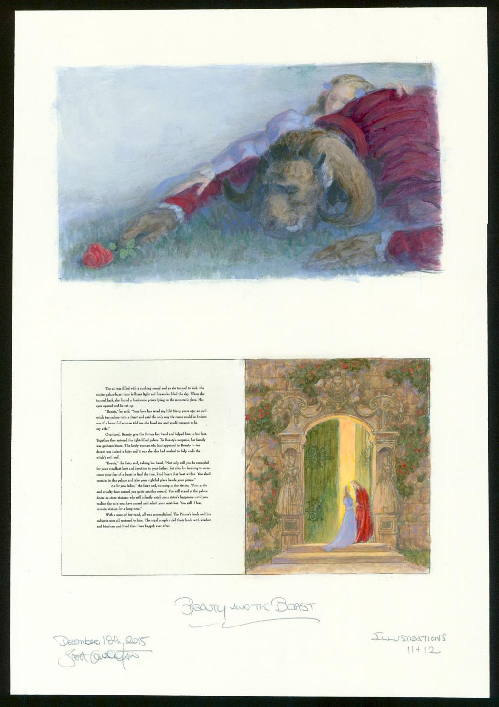 Illustration originale - Beauty and the Beast - Color Studies - Scott Gustafson - Technique mixte - 3869