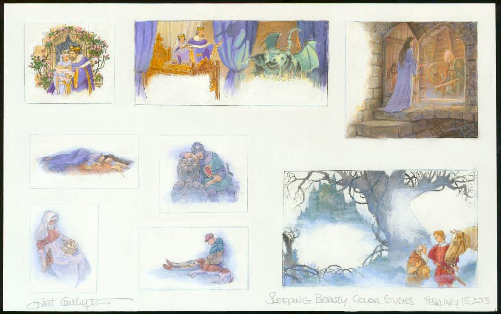 Illustration originale - Sleeping Beauties- Color Studies - Scott Gustafson - Technique mixte - 3868