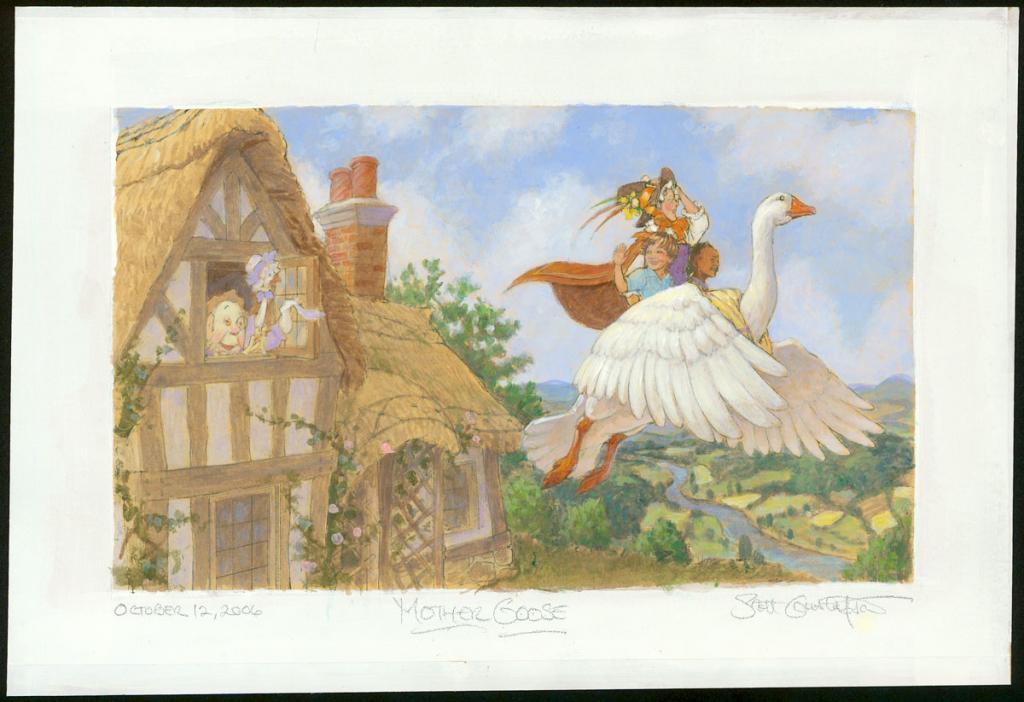 Illustration originale - Mother Goose - Scott Gustafson - Technique mixte - 3865
