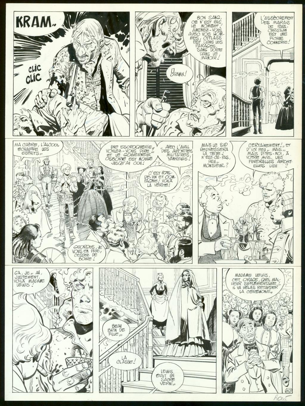 Planche originale n°40 - Christian Rossi - Encre de Chine sur papier - 3509