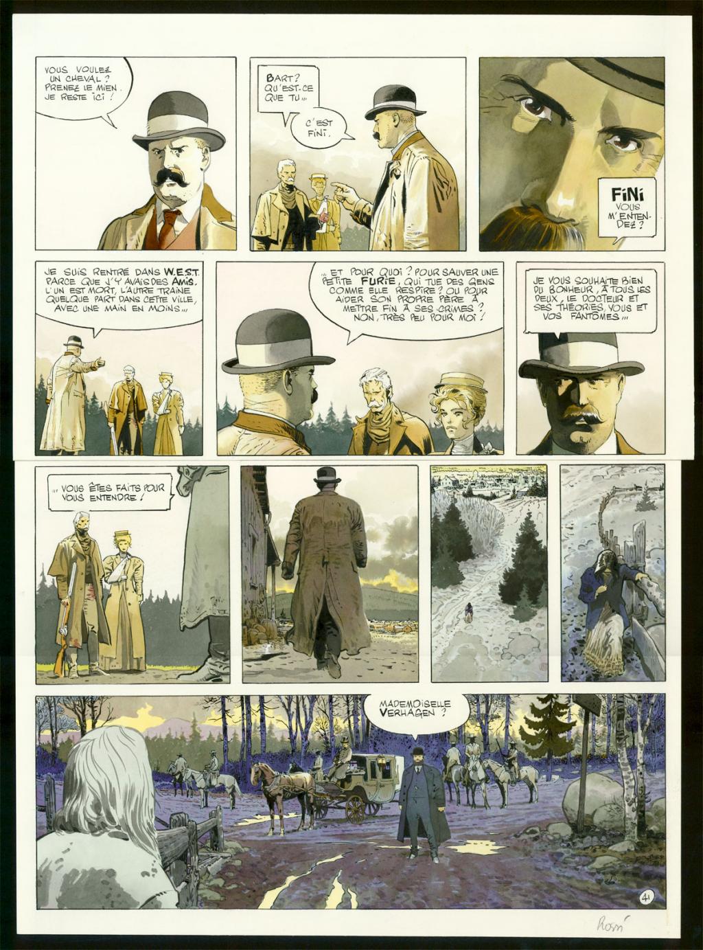 Planche originale n°41 - Christian Rossi - Encre de Chine et encre de couleur sur papier - 3504