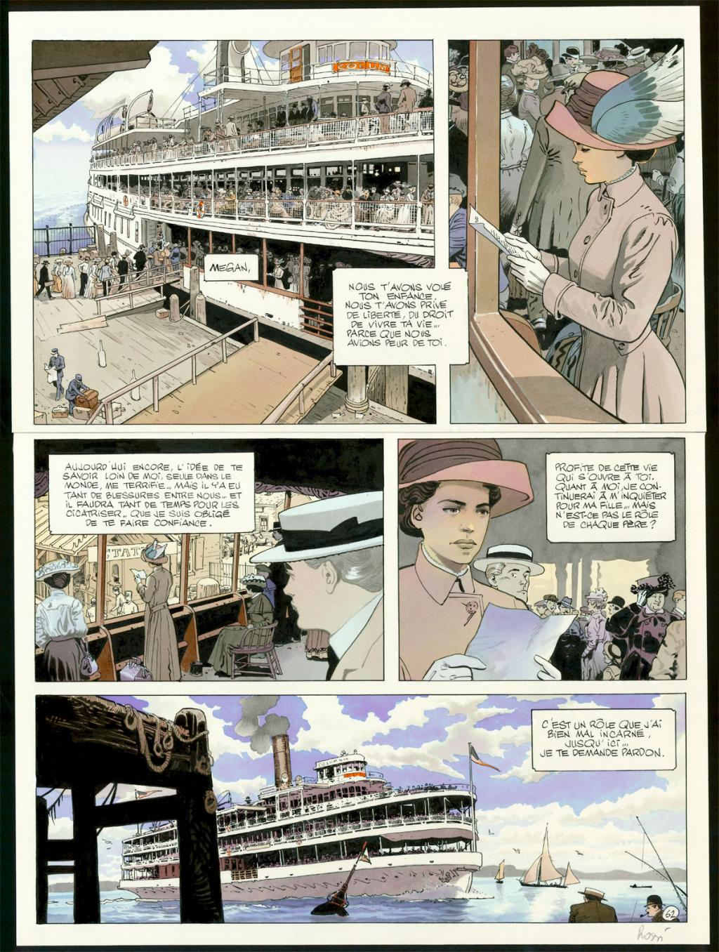 Planche originale n°62 - Christian Rossi - Encre de Chine et encre de couleur sur papier - 3502