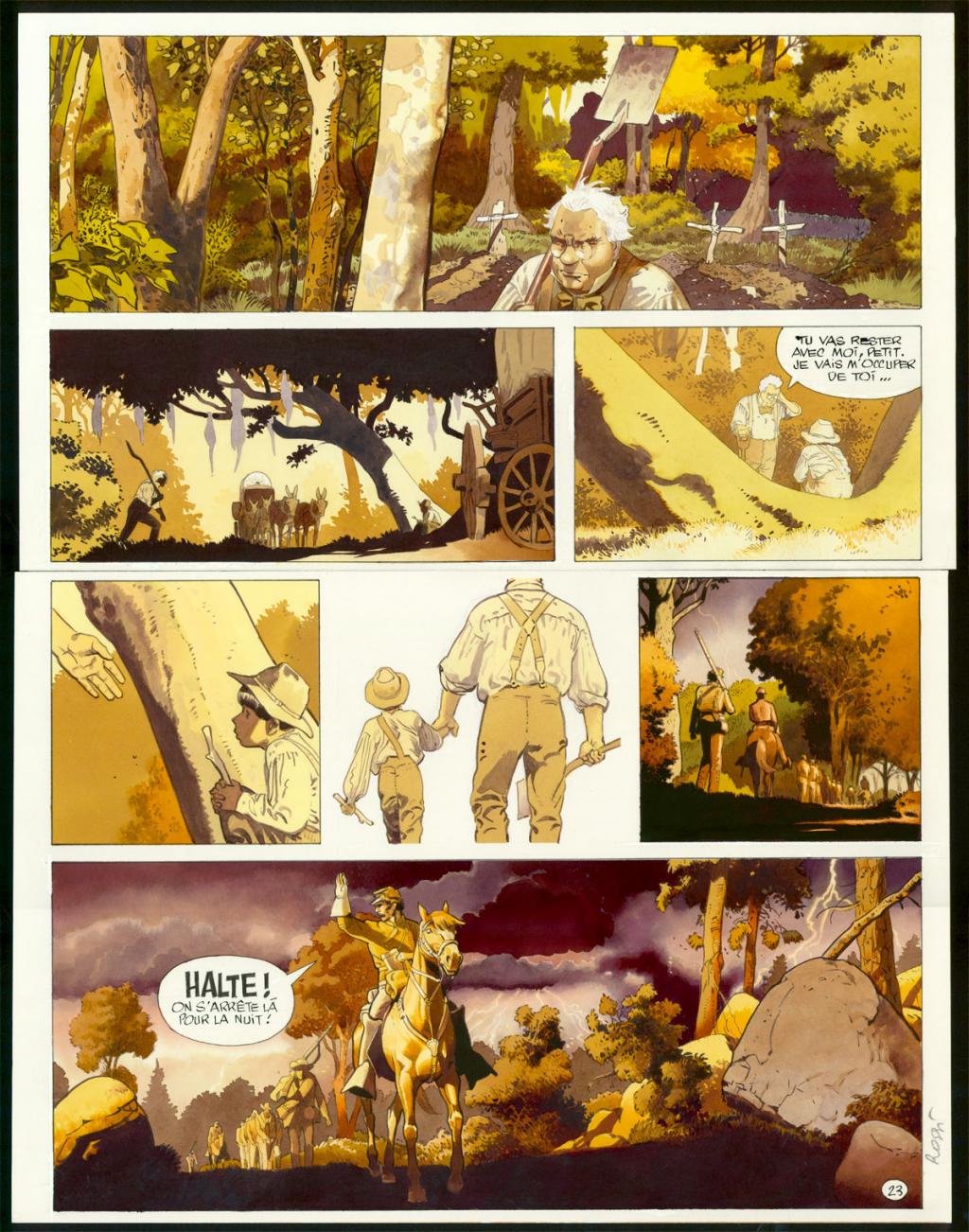 Planche originale n°23 - Christian Rossi - Encre de Chine et encre de couleur sur papier - 3499