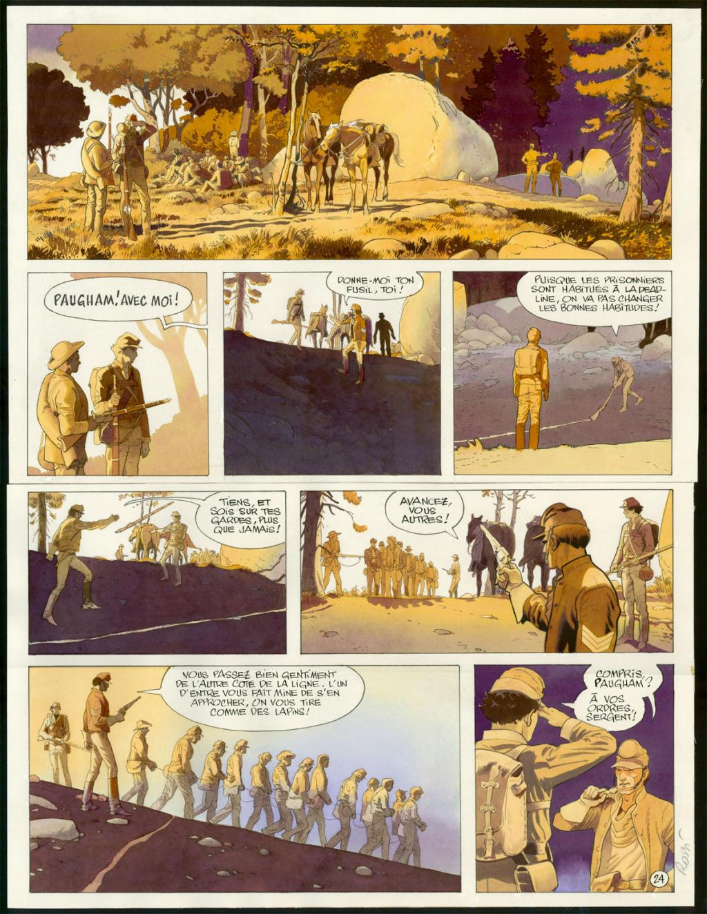 Planche originale n°24 - Christian Rossi - Encre de Chine et encre de couleur sur papier - 3498