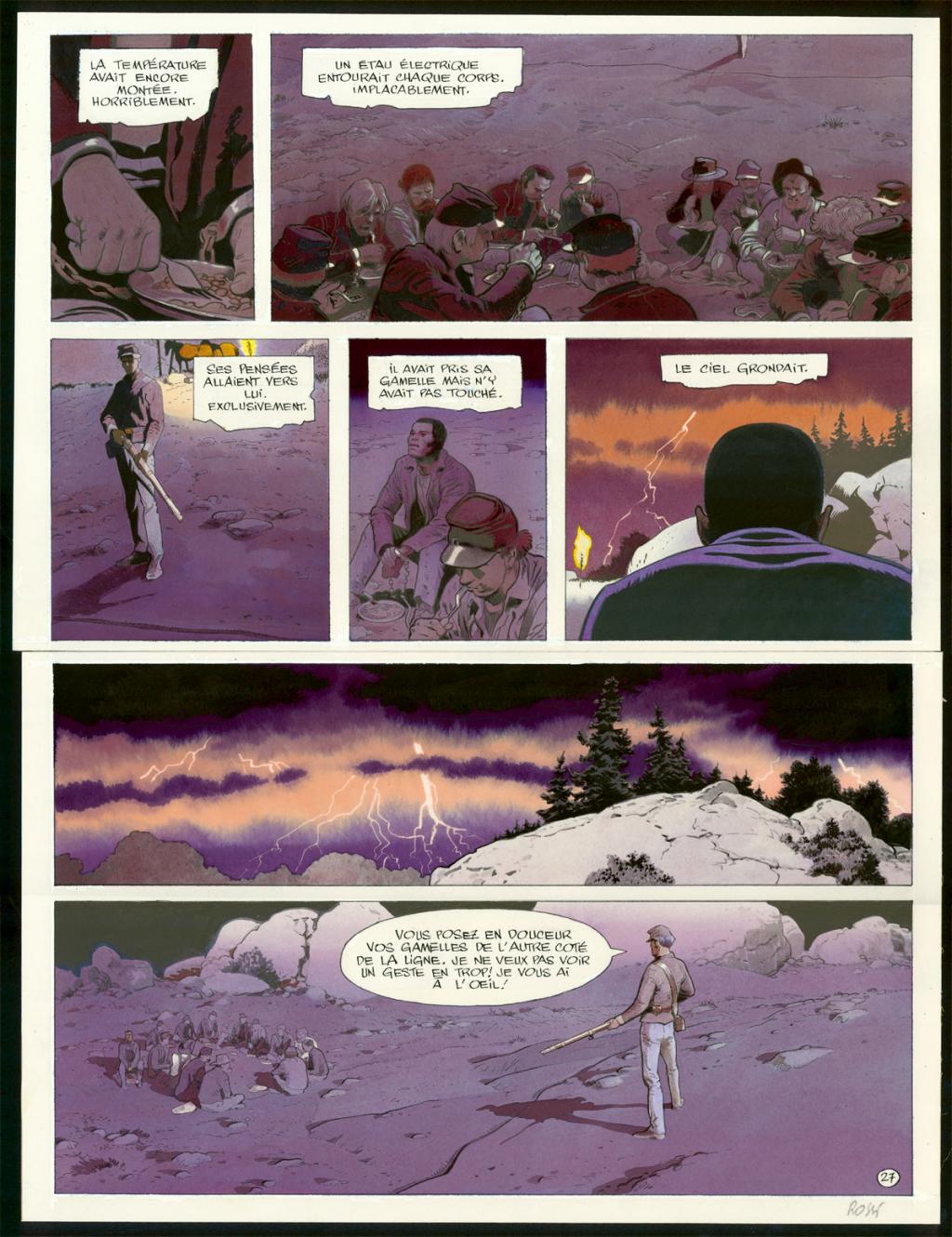 Planche originale n°27 - Christian Rossi - Encre de Chine et encre de couleur sur papier - 3497