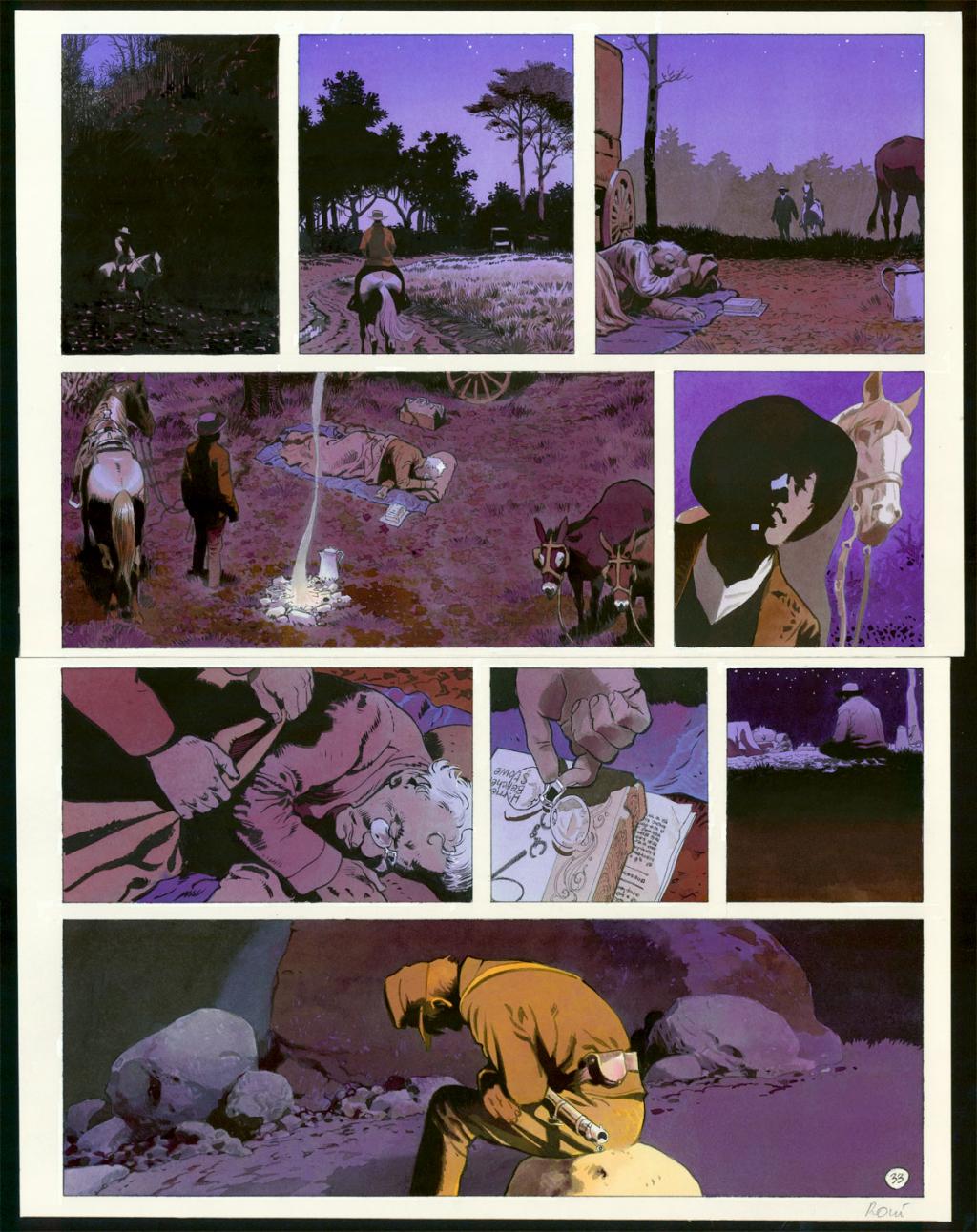 Planche originale n°33 - Christian Rossi - Encre de Chine et encre de couleur sur papier - 3496