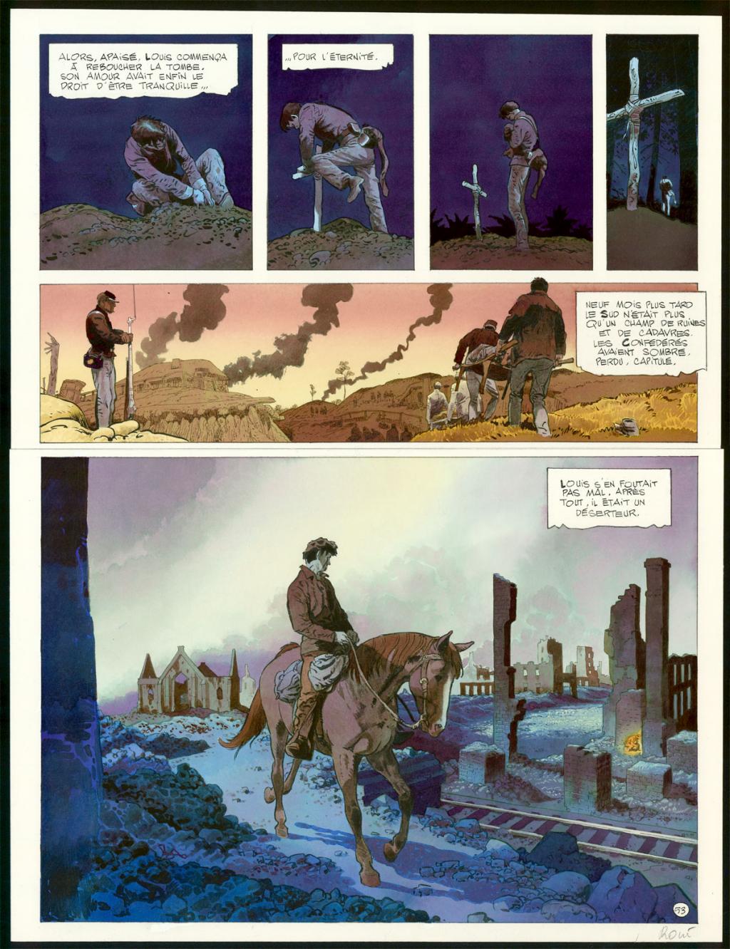 Planche originale n°53 - Christian Rossi - Encre de Chine et encre de couleur sur papier - 3493