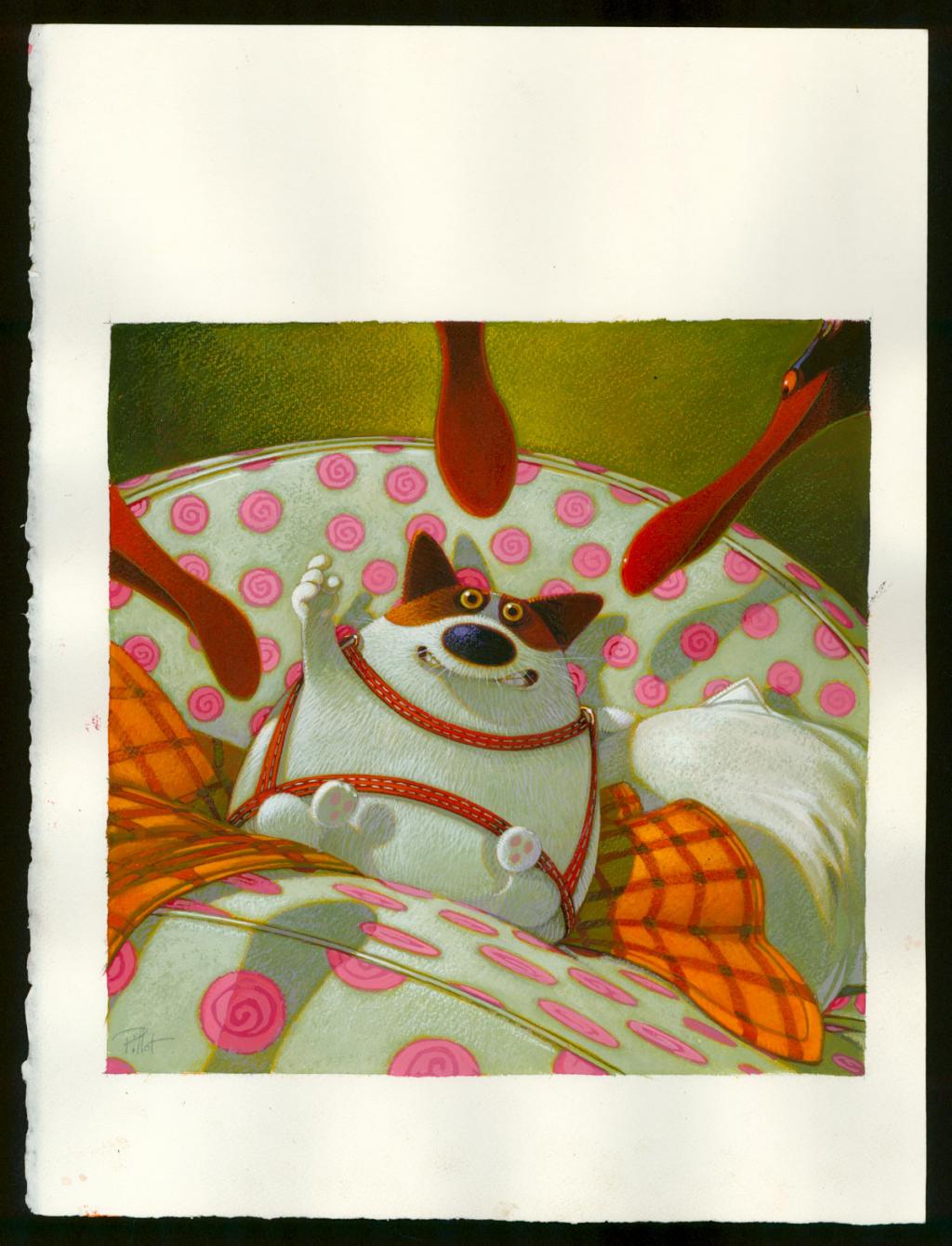 Illustration originale - Frédéric Pillot - Acrylique rehaussée de craie - 6256